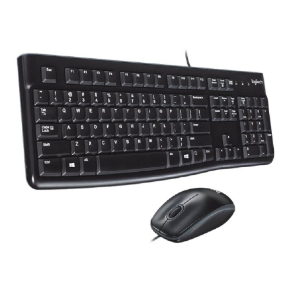 Logitech , Desktop MK120 , Wired keyboard , USB , Mouse included , US , Black