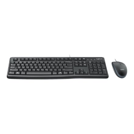 Logitech , Desktop MK120 , Wired keyboard , USB , Mouse included , US , Black