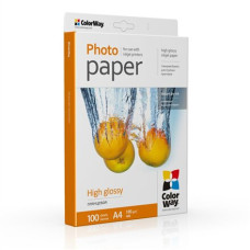 ColorWay Photo Paper, 100 sheets , High Glossy , 180 g/m² , A4 ColorWay Photo Paper, 100 sheets , High Glossy , 180 g/m² , A4