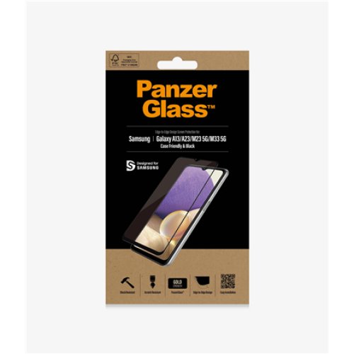 PanzerGlass , Screen protector , Samsung , Galaxy A13/M23 5G/M33 5G , Glass , Black , Case Friendly