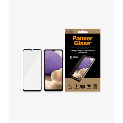 PanzerGlass , Screen protector , Samsung , Galaxy A13/M23 5G/M33 5G , Glass , Black , Case Friendly