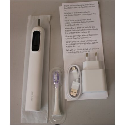 SALE OUT. Xiaomi Oscillation Electric Toothbrush Pro, White EU , Xiaomi Oscillation Electric Toothbrush Pro EU , Warranty 24 month(s) , Rechargeable , For adults , Number of brush heads included 2 , Number of teeth brushing modes 4 , White , UNPACKED, MIS