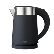 Adler , Kettle , AD 1372 , Electric , 800 W , 0.6 L , Plastic/Stainless steel , 360° rotational base , Black