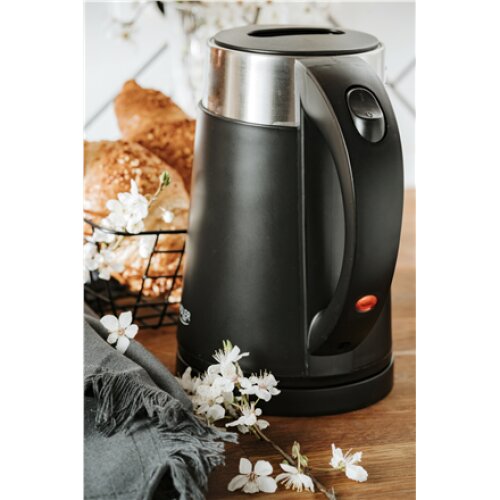 Adler , Kettle , AD 1372 , Electric , 800 W , 0.6 L , Plastic/Stainless steel , 360° rotational base , Black