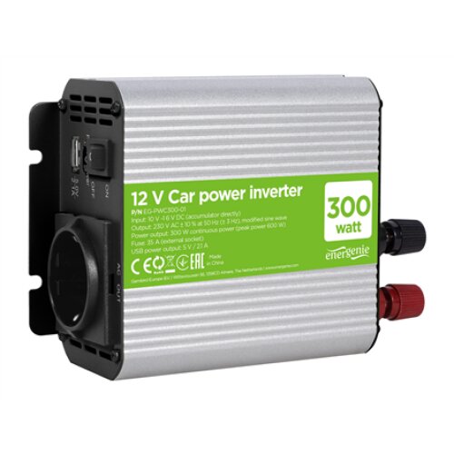 EnerGenie , 12 V Car power inverter, 300 W , EG-PWC300-01