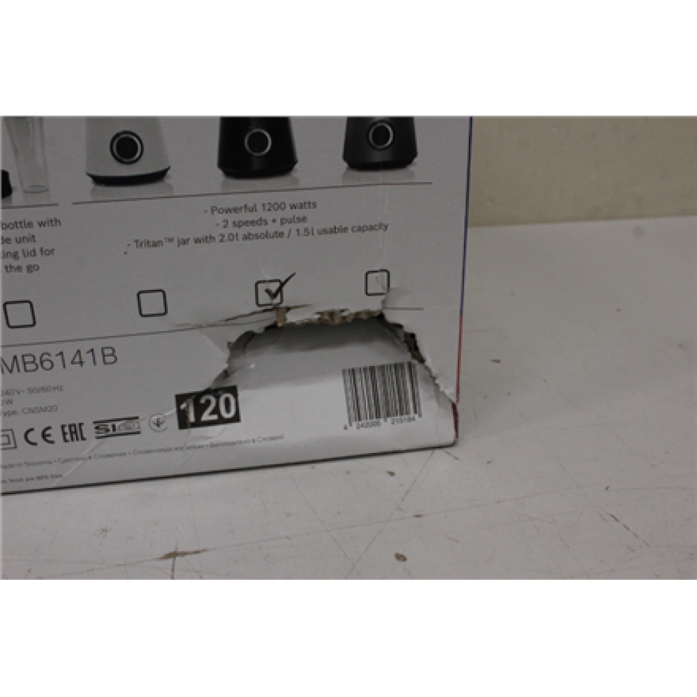 SALE OUT. Bosch MMB6141B VitaPower Series 4 Blender, 1200 W, Black , Bosch , Blender , MMB6141B VitaPower Series 4 , Tabletop , 1200 W , Jar material Tritan , Jar capacity 1.5 L , Black , DAMAGED PACKAGING