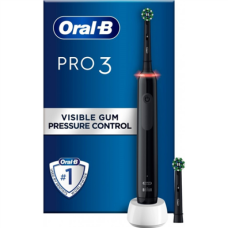 Oral-B , Electric Toothbrush , Pro3 3400N , Rechargeable , For adults , Number of brush heads included 2 , Number of teeth brushing modes 3 , Black