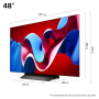 LG OLED48C41LA , 48 , Smart TV , webOS24 , UHD , Black