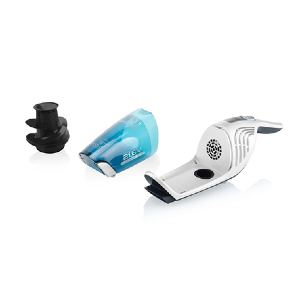 ETA , Vacuum Cleaner , ETA645390000 Moneto II Aqua Plus , Cordless operating , Handstick 3in1 , Washing function , N/A W , 21.6 V , Operating time (max) 50 min , White/Blue