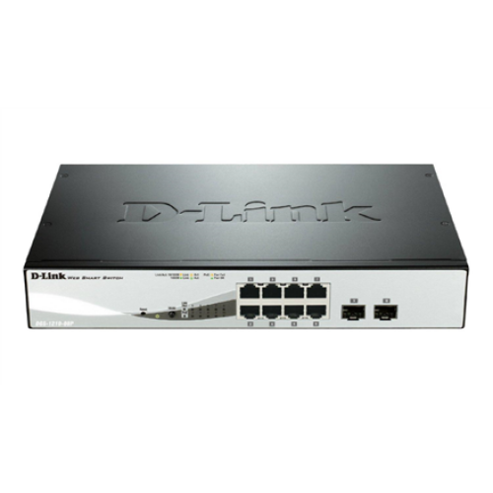 D-Link , DGS-1210 Series Smart Managed Gigabit Switches , DGS-1210-08P , Managed L2 , Desktop/Rackmountable
