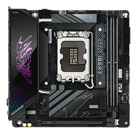Gigabyte Z890I AORUS ULTRA , Processor family Intel , Processor socket LGA1851 , DDR5 , Supported hard disk drive interfaces M.2, SATA , Number of SATA connectors 2