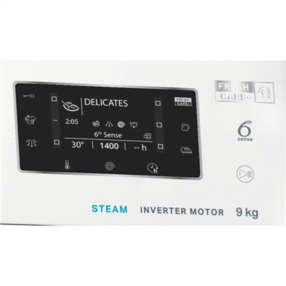 Whirlpool Washing machine , FFD 9489 BCV EE , Energy efficiency class A , Front loading , Washing capacity 9 kg , 1400 RPM , Depth 63 cm , Width 60 cm , Display , LCD , Steam function , White