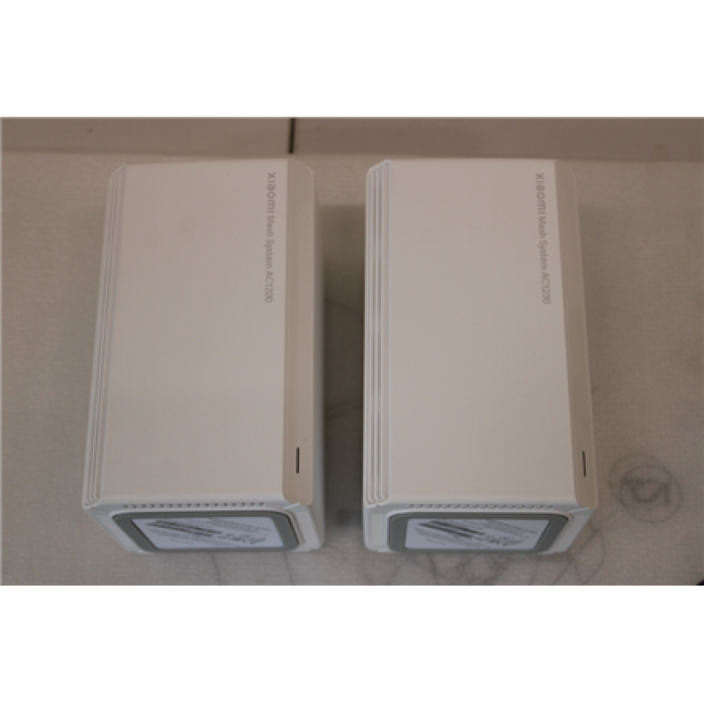 SALE OUT. Xiaomi Mesh System AC1200 EU(2-pack) , Xiaomi Mesh System , AC1200 EU (2-pack) , 802.11ac , 867 Mbit/s , 10/100/1000 Mbit/s , Ethernet LAN (RJ-45) ports 2 , Mesh Support Yes , MU-MiMO No , No mobile broadband , Antenna type Internal , 6 month(s)