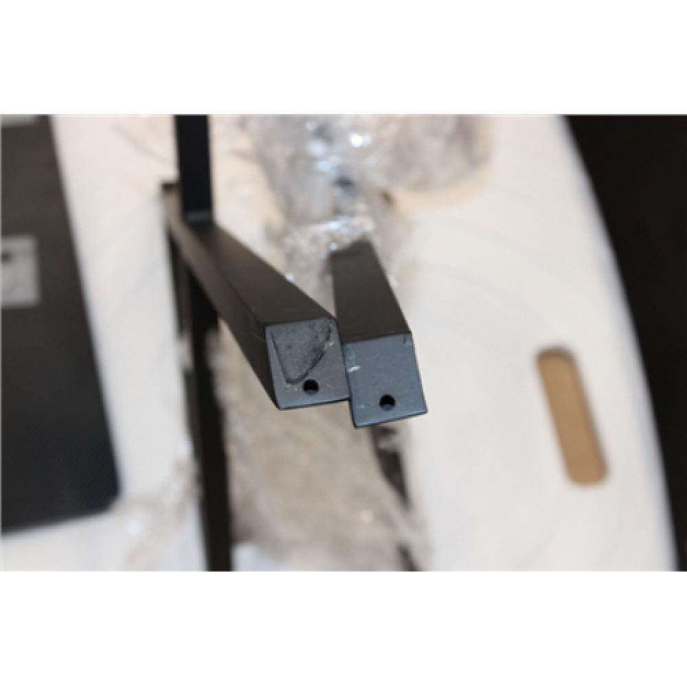 SALE OUT. Genesis Holm 300 RGB Gaming Desk - Black Genesis 15 month(s) WITHOUT ORIGINAL PACKAGING, SCRATCHES AND DENTS AROUND THE TABLE, TABLE LEGS WITHOUT PADDING AND SCRATCHES, WITHOUT FIXING SCREWS.
