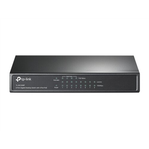 TP-LINK , Switch , TL-SG1008P , Unmanaged , Desktop , Gigabit Ethernet (copper) ports quantity 8 , Power over Ethernet (PoE) ports quantity 4 , Power supply type External