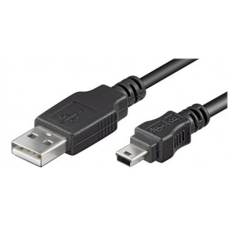 Logilink USB MINI-B 5-pin 180 Cert 1.8m Mini-USB B, USB A, 1.8 m, Black