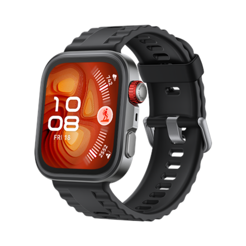 Huawei Watch FIT4 Pro, 3D Fluorelastomer Black Strap, Titanium Body, Seiya-B29