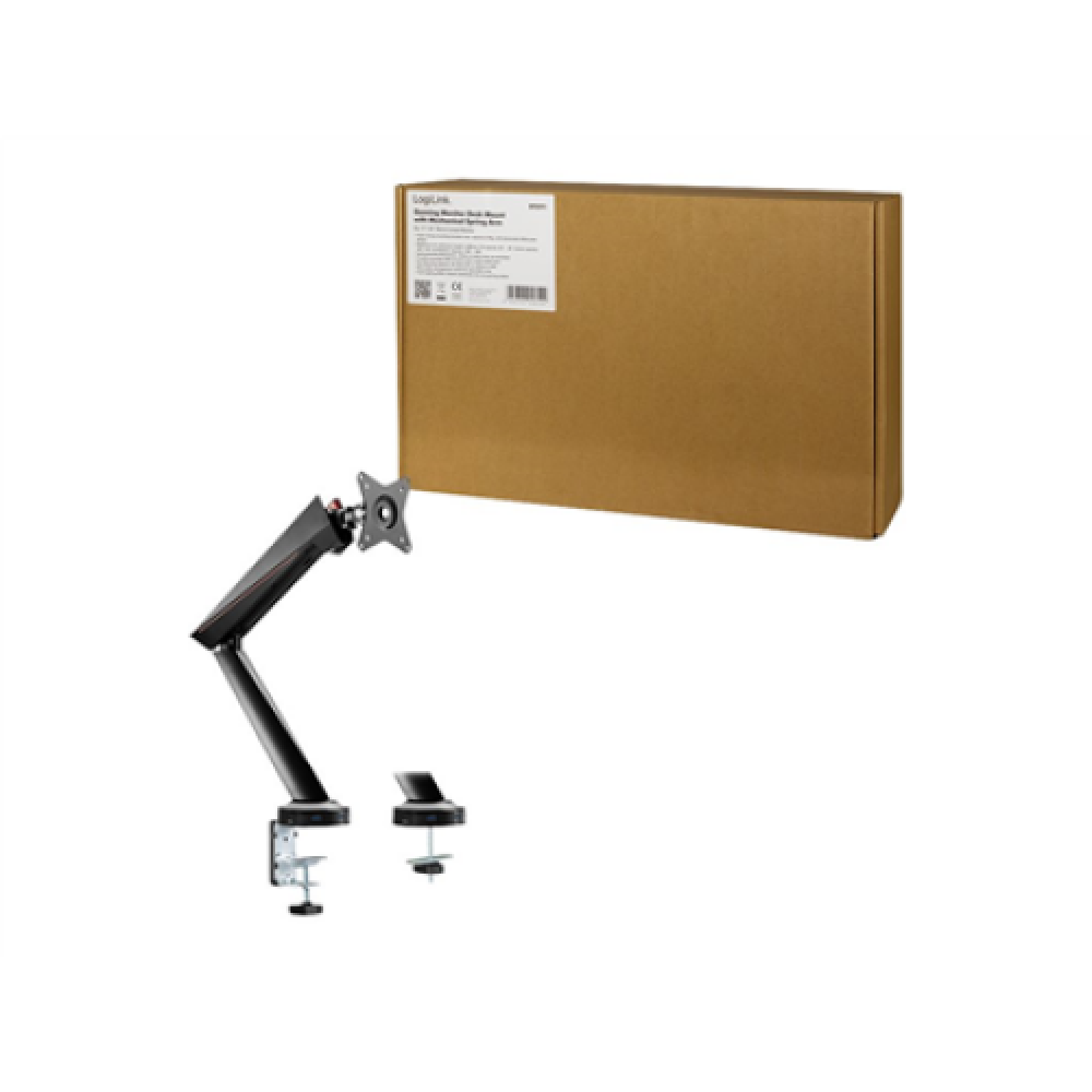 Logilink , Desk Mount , Tilt, swivel, level adjustment, rotate , 17-32 , Maximum weight (capacity) 8 kg , Black/Red
