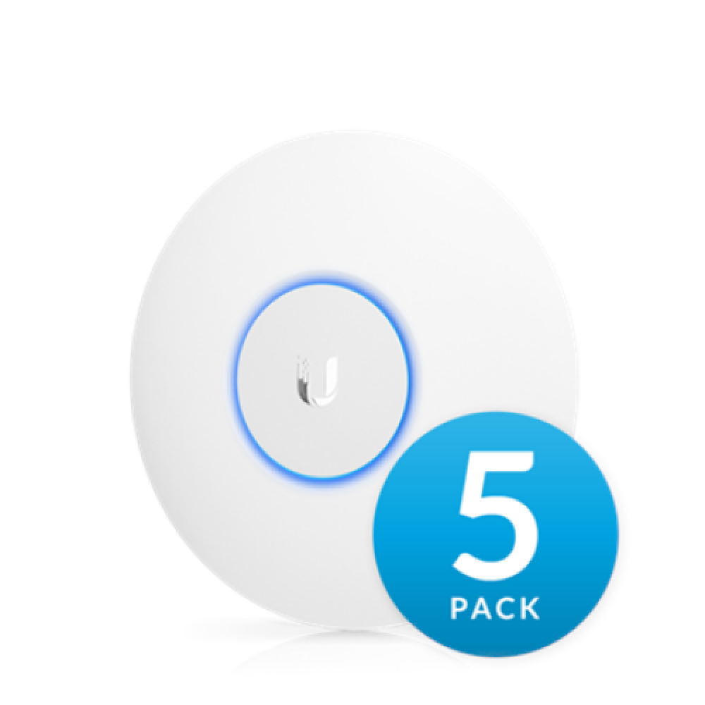 Ubiquiti UniFi UAP-AC-Lite-5 (5-Pack ) 867 Mbit/s, 10/100/1000 Mbit/s, Ethernet LAN (RJ-45) ports 1, MU-MiMO Yes, PoE in, 802.11 a/b/g/n/ac, (PoE injector not included)