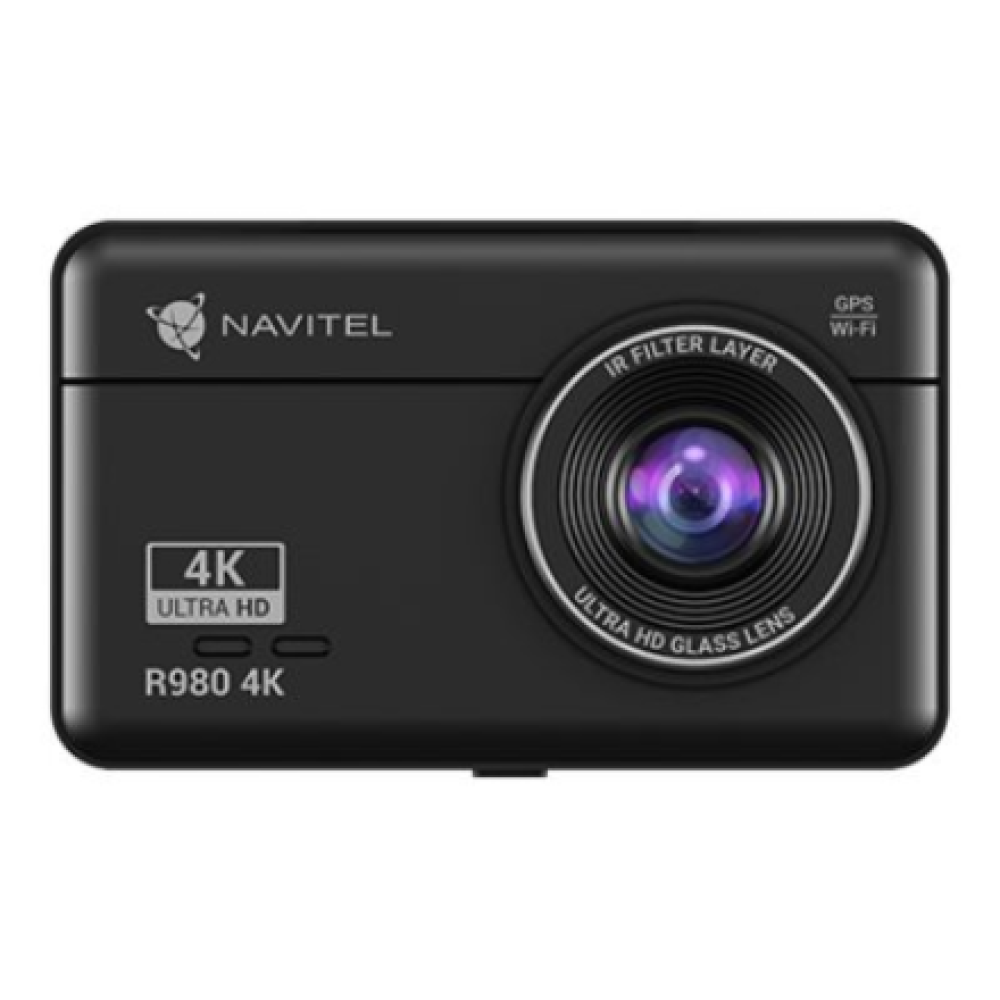 Navitel , Dashcam with Wi-Fi, GPS-informer, and digital speedometer , R980 4K , IPS display 3; 854x480; Touchscreen , GPS (satellite) , Maps included
