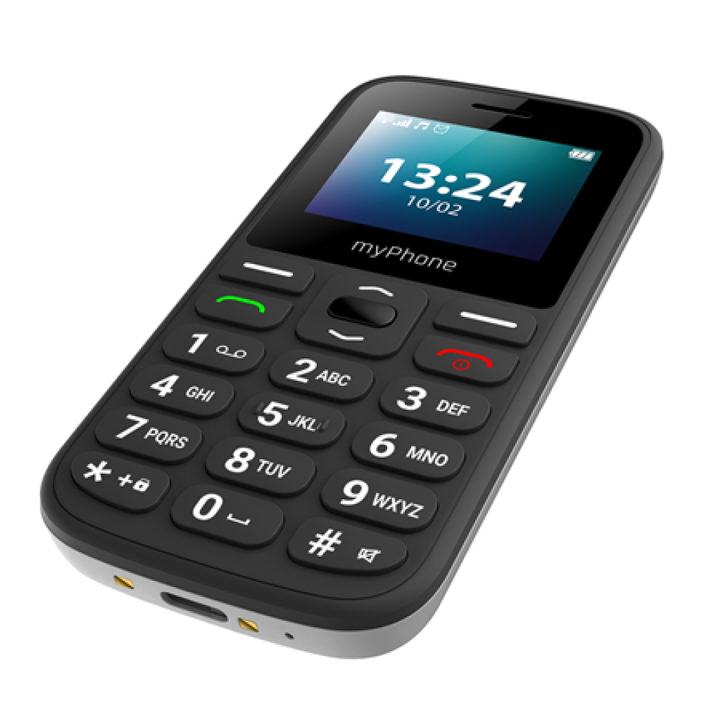 myPhone HALO , A LTE , Black , 1.77 , TFT , 48 MB , 128 MB , Dual SIM , Nano SIM , Bluetooth , 5.0 , USB version Micro USB , Built-in camera , Main camera resolution 0.3 MP , 800 mAh