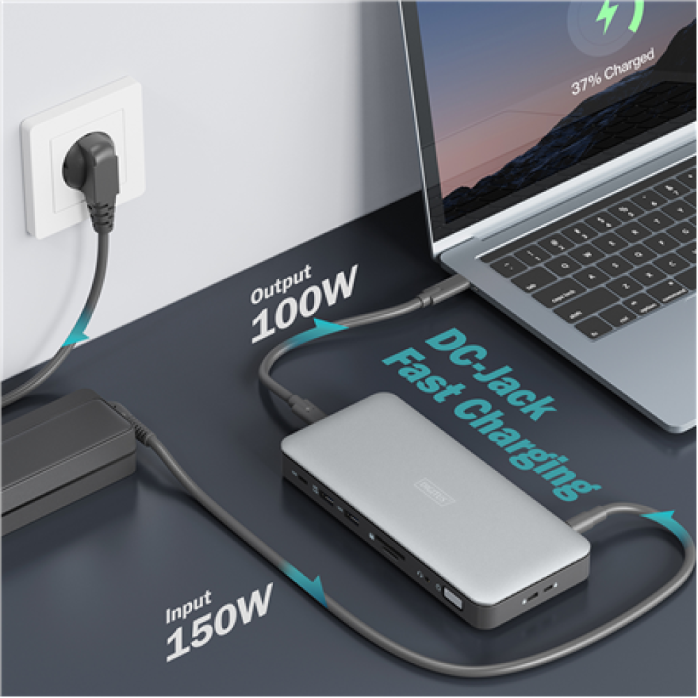 Digitus USB-C Docking Station, 11-port , DA-70917 , HDMI ports quantity 2 , Ethernet LAN