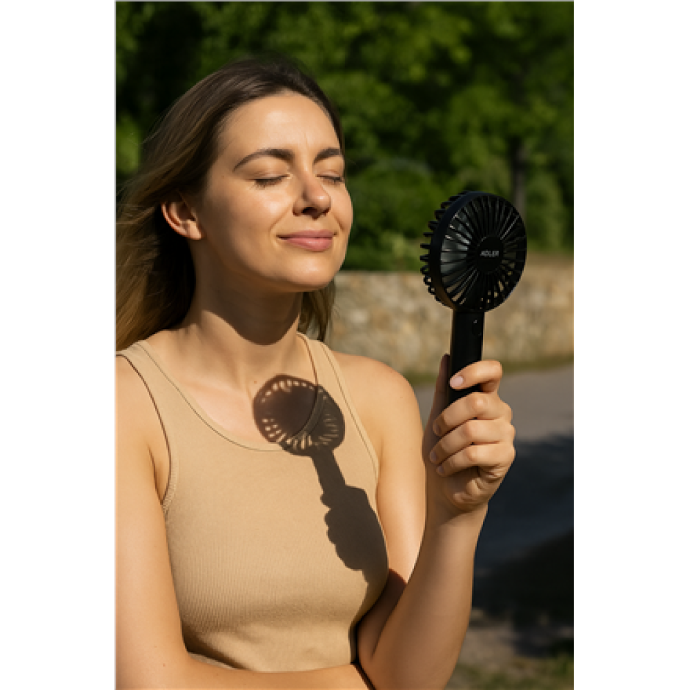 Adler Mini USB Fan , AD 7338 , Desk fan , Black , Diameter 7 cm , Number of speeds 3