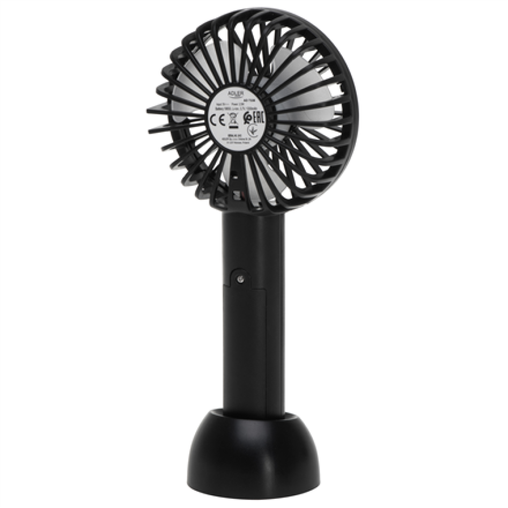 Adler Mini USB Fan , AD 7338 , Desk fan , Black , Diameter 7 cm , Number of speeds 3