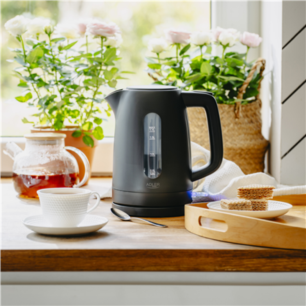 Adler Kettle , AD 1379b , Electric , 2200 W , 1.7 L , Polypropylene , 360° rotational base , Black