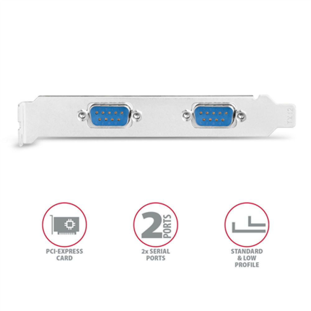 AXAGON PCI-Express card with two 250 kbps serial ports , PCEA-S2N