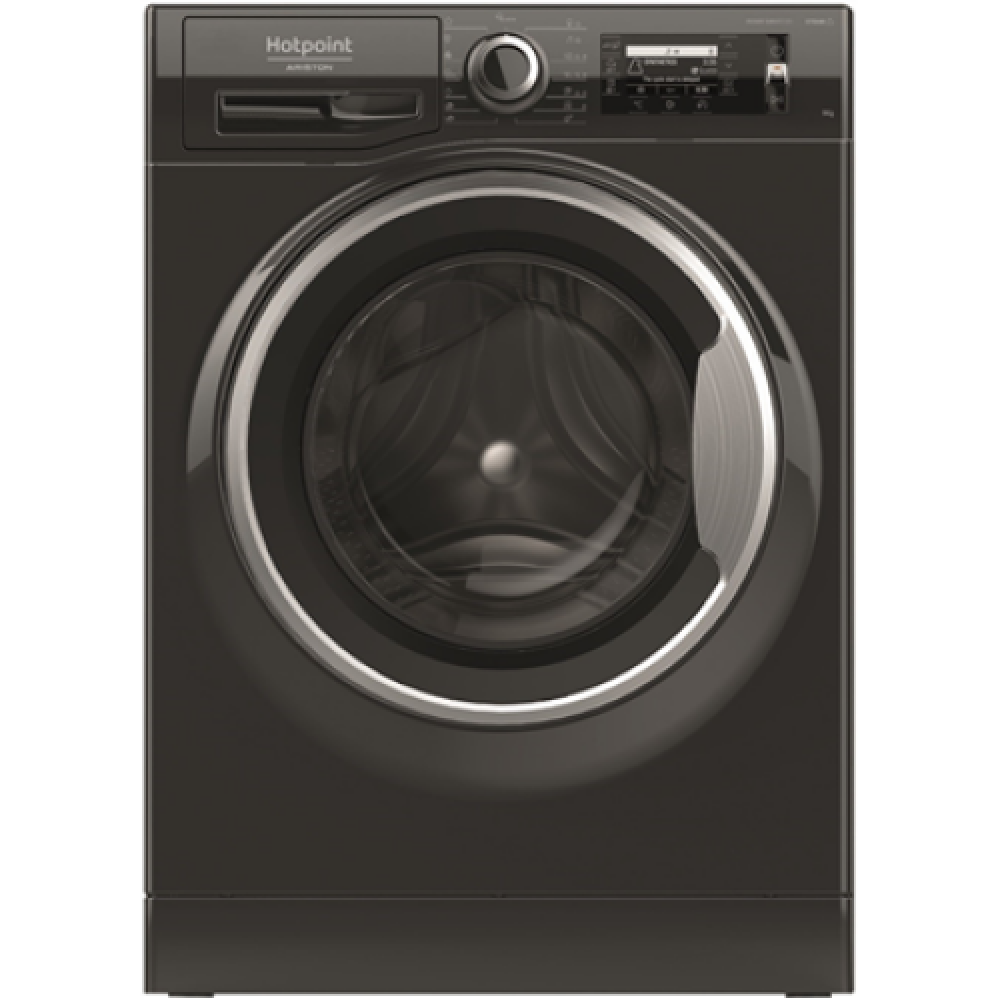 Hotpoint Washing machine NLCD 945 BS A EU N Energy efficiency class B, Front loading, Washing capacity 9 kg, 1400 RPM, Depth 60.5 cm, Width 59.5 cm, Display, LCD, Steam function, Black
