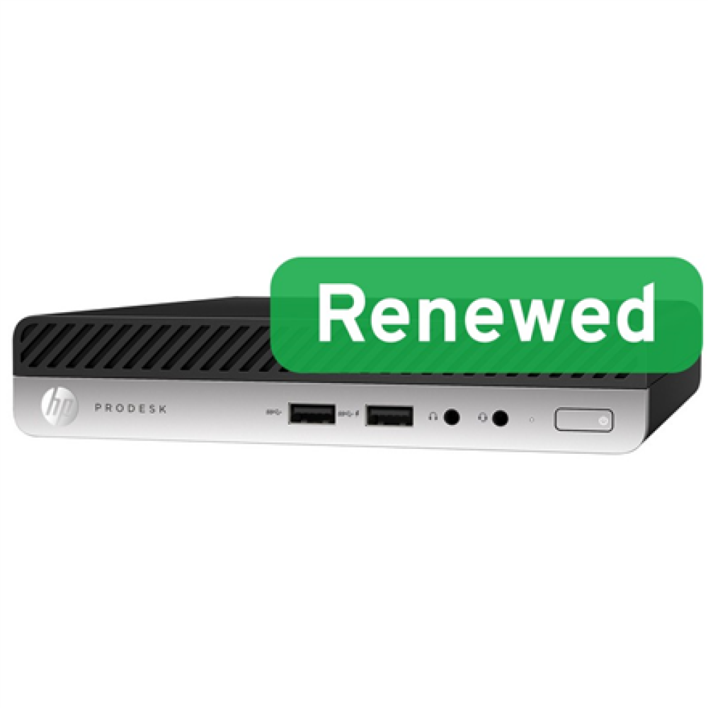 HP Renewed Grade A , ProDesk 600 G4 DM , Intel Core i3 , i3‑8100T , 8 GB , NVMe , 128 GB , Intel UHD Graphics 630 , Windows 11 Home