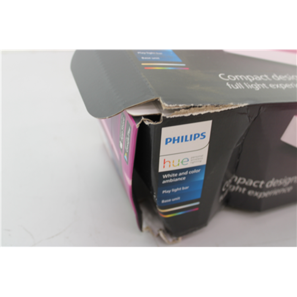 SALE OUT. ,Philips Hue Play WCA Lightbar Base, White,42 W,2000-6500 Hue White Colour Ambiance,DAMAGED PACKAGING