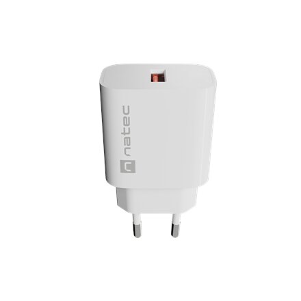 Natec Ribera USB Charger 1X USB-A 18W, White