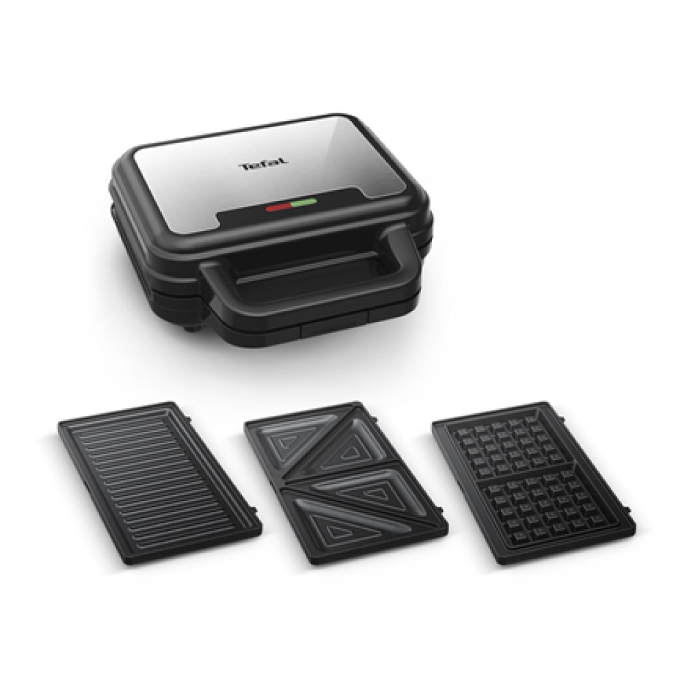 TEFAL , UltraCompact 3in1 SW383D10 , Sandwich Maker , 700 W , Number of plates 3 , Gray/Black
