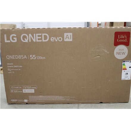 LG 55QNED85A3C , 55 , Smart TV , webOS 25 , UHD , Bllack , DAMAGED PACKAGING