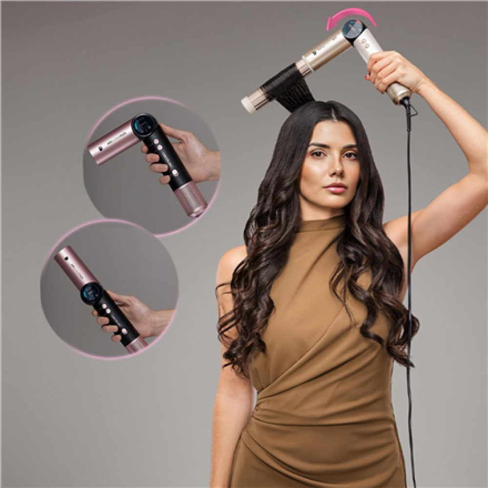Cecotec Styling Brush , AirGlam 14in1 Flex Black , Ion conditioning , Barrel diameter 32 mm/35 mm , 1400 W , Black