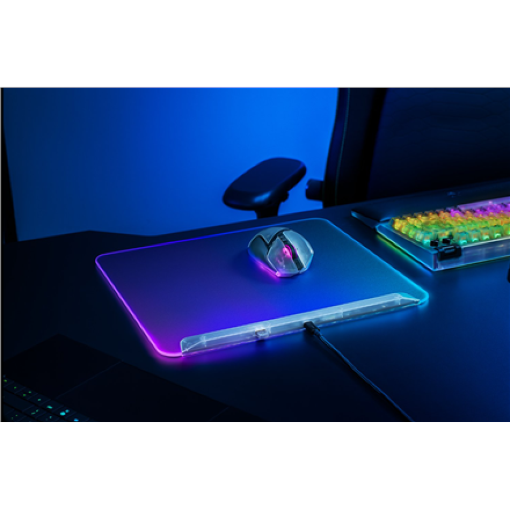 Razer RGB Gaming Mouse Mat , Firefly V2 Pro , Phantom White Edition