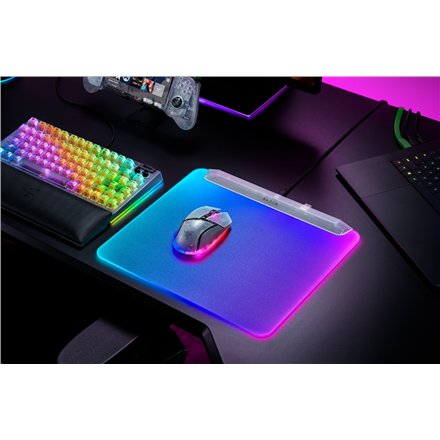 Razer RGB Gaming Mouse Mat , Firefly V2 Pro , Phantom White Edition