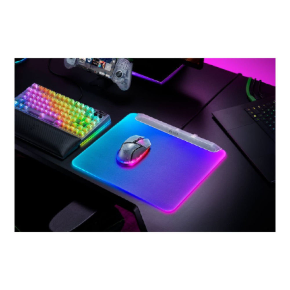 Razer RGB Gaming Mouse Mat , Firefly V2 Pro , Phantom White Edition