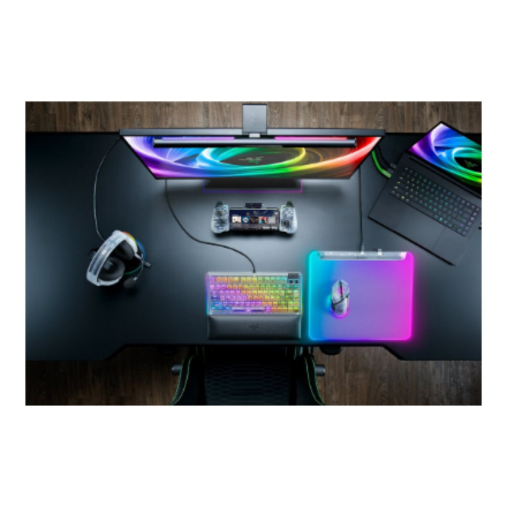Razer RGB Gaming Mouse Mat , Firefly V2 Pro , Phantom White Edition