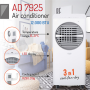 Adler , Air conditioner , AD 7925 , Number of speeds 2 , Fan function , White