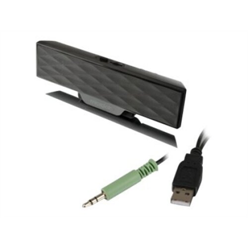 Microlab , B 51 , Black , Output power: 4 Watt RMSPower distribution: 2 Watt x 2Harmonic distortion: < 5% 1 W 1 kHzFrequency response: 80 Hz - 18 kHzSignal/Noise ratio: 65 dBSeparation: 40 dB W , 4 W , Portable speaker