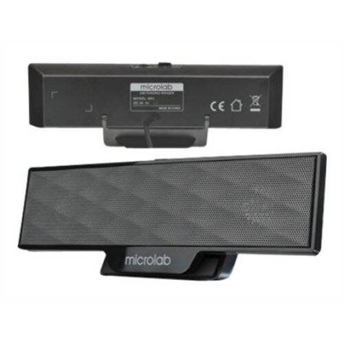Microlab , B 51 , Black , Output power: 4 Watt RMSPower distribution: 2 Watt x 2Harmonic distortion: < 5% 1 W 1 kHzFrequency response: 80 Hz - 18 kHzSignal/Noise ratio: 65 dBSeparation: 40 dB W , 4 W , Portable speaker
