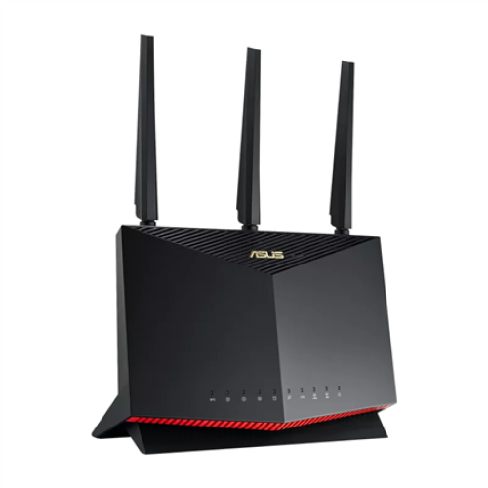 Dual Band WiFi 6 Gaming Router , RT-AX86U Pro , 802.11ax , 4804+861 Mbit/s , 10/100/1000 Mbit/s , Ethernet LAN (RJ-45) ports 5 , Mesh Support Yes , MU-MiMO Yes , No mobile broadband , Antenna type 3xExternal and 1xInternal
