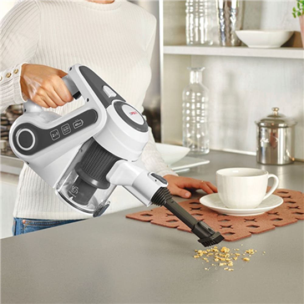 Polti , Vacuum Cleaner , PBEU0117 Forzaspira Slim SR90G , Cordless operating , 2-in-1 Electric vacuum , 22.2 V , Operating time (max) 40 min , White/Grey