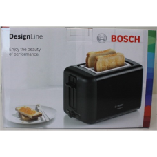 SALE OUT. , Bosch DesignLine Toaster , TAT3P423 , Power 970 W , Number of slots 2 , Housing material Stainless steel , Black , DAMAGED PACKAGING AND ITEM BODY SALE OUT. , Bosch DesignLine Toaster , TAT3P423 , Power 970 W , Number of slots 2 , Housing material Stainless steel , Black , DAMAGED PACKAGING AND ITEM BODY