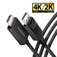 AXAGON Active cable RVD-HI20C2 , DisplayPort to HDMI , 1.8 m