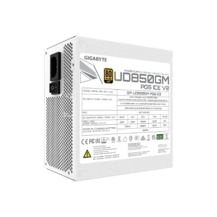 Gigabyte Power Supply, 80 PLUS Gold , UD850GM PG5 V2 ICE , 850 W