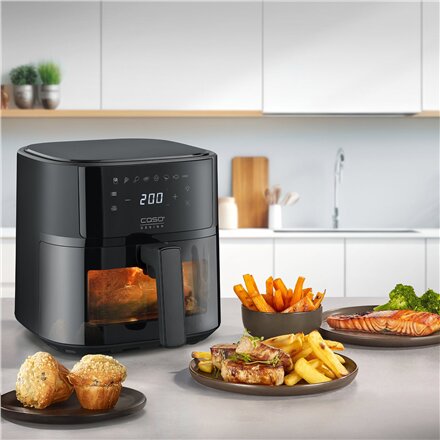 Caso Designer Air Fryer , AirFry 6.0 , Power 1700 W , Capacity 6 L , Black